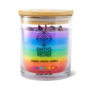 Crystal Candle, 7 Chakra Rainbow