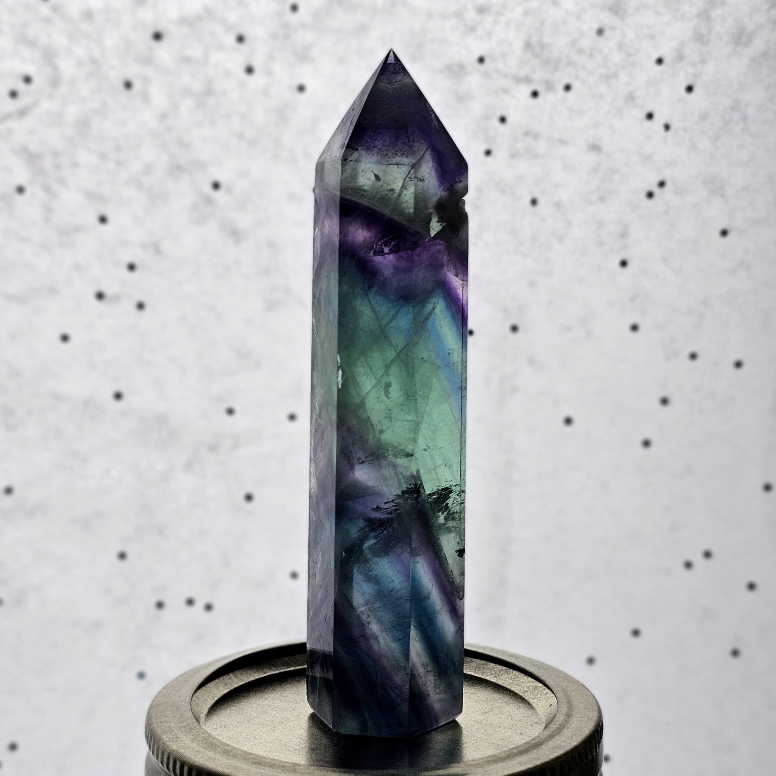 Rainbow Fluorite - Green, Blue, & Purple - Image 5