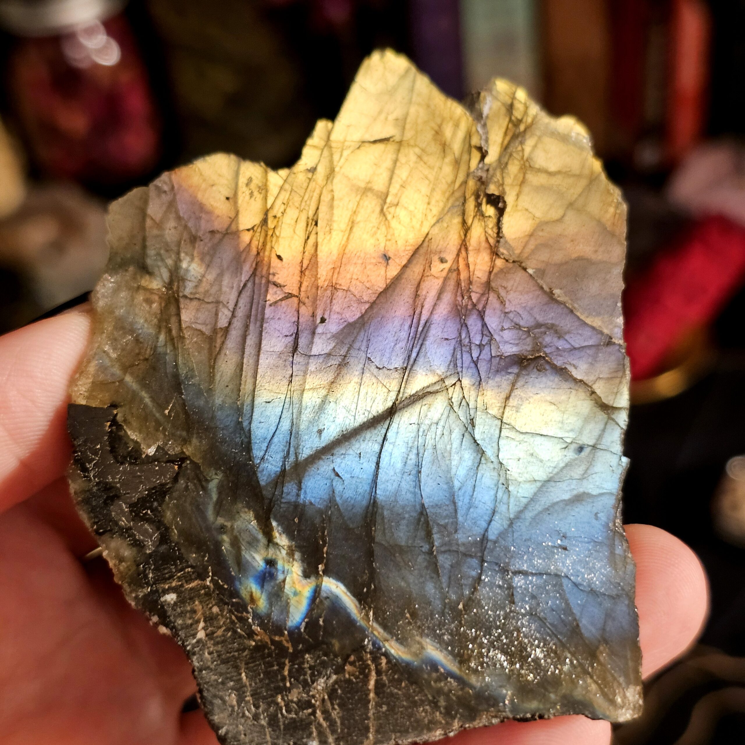 Labradorite Sunset Rainbow Flash Freeform ~3.15in - Image 5