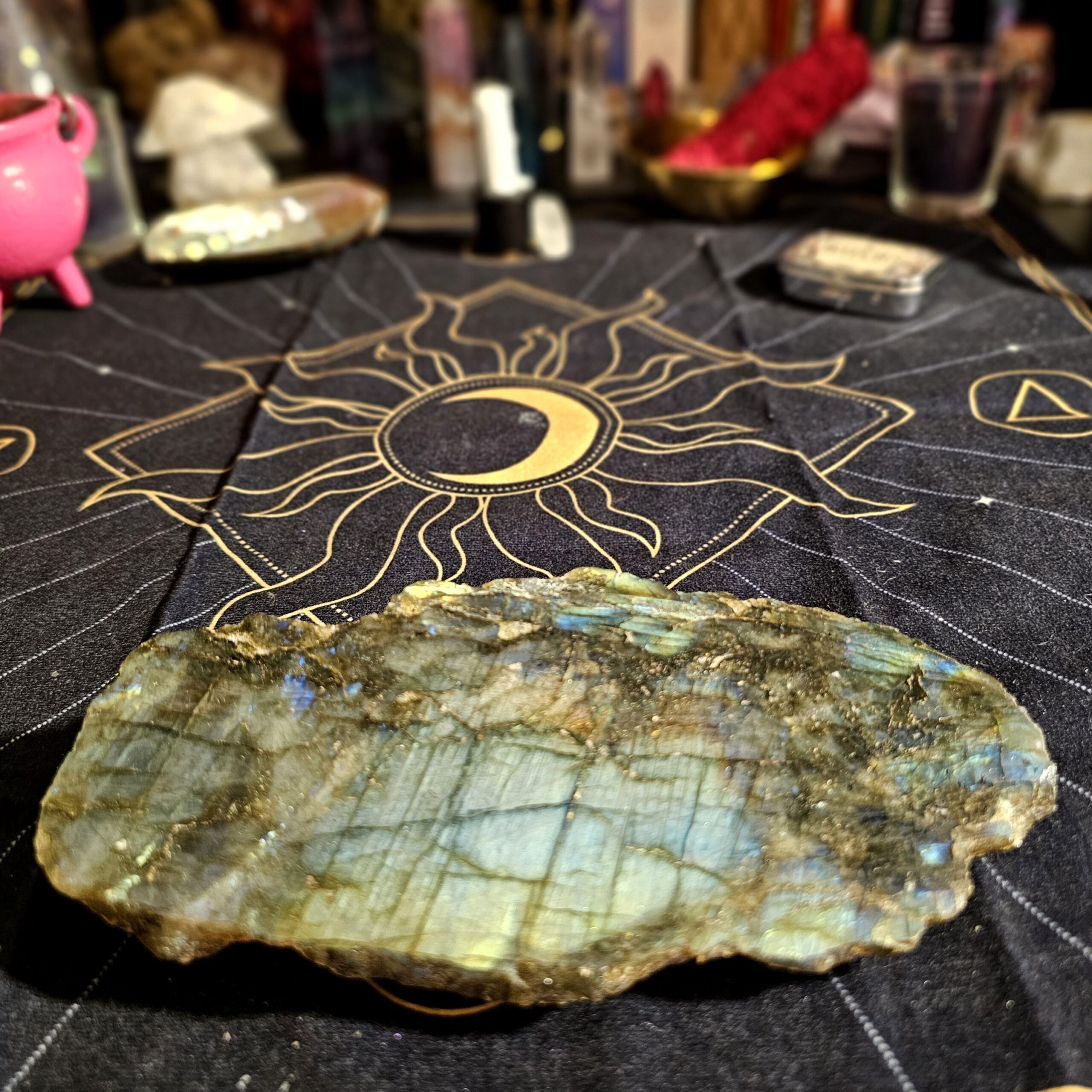 Labradorite Sunset Rainbow Flash Freeform ~6.5in - Image 5