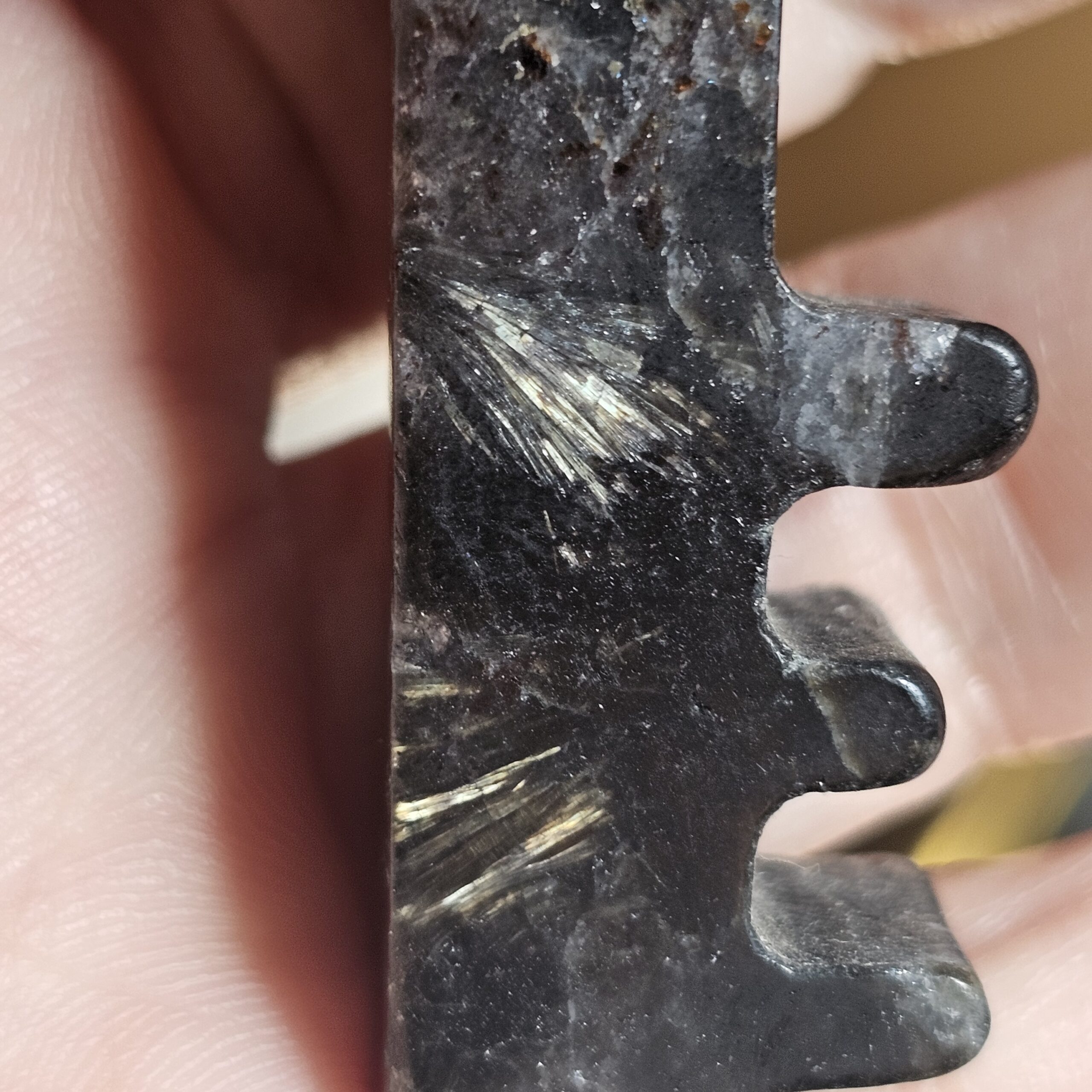 Larvikite "Black Moonstone" Key Carving - Image 4