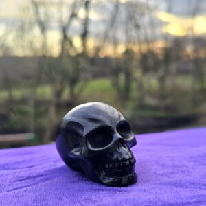 Skull Carving - Black Obsidian