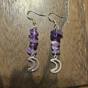 Amethyst Moon earrings