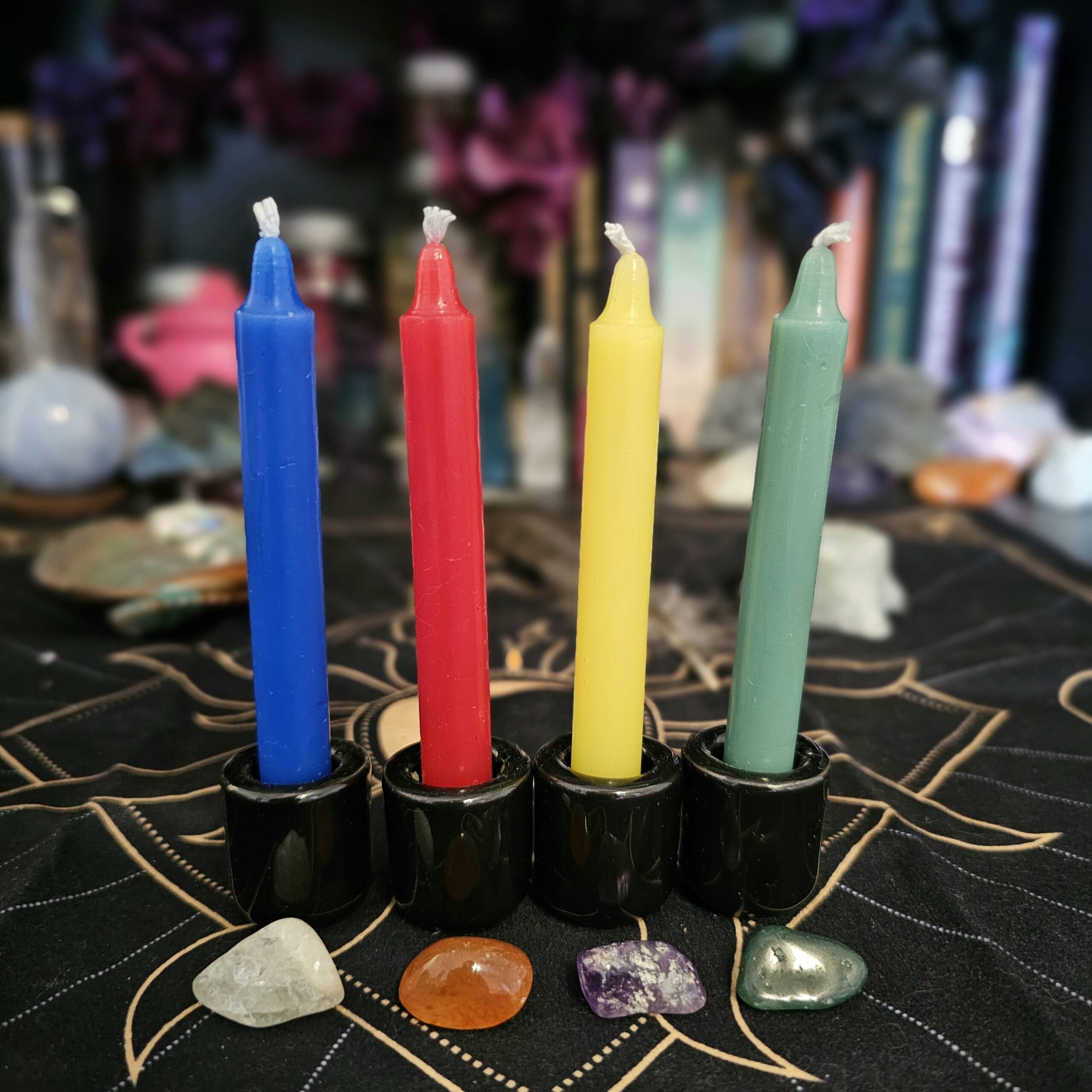 Elemental Stones & Candles Ritual Set