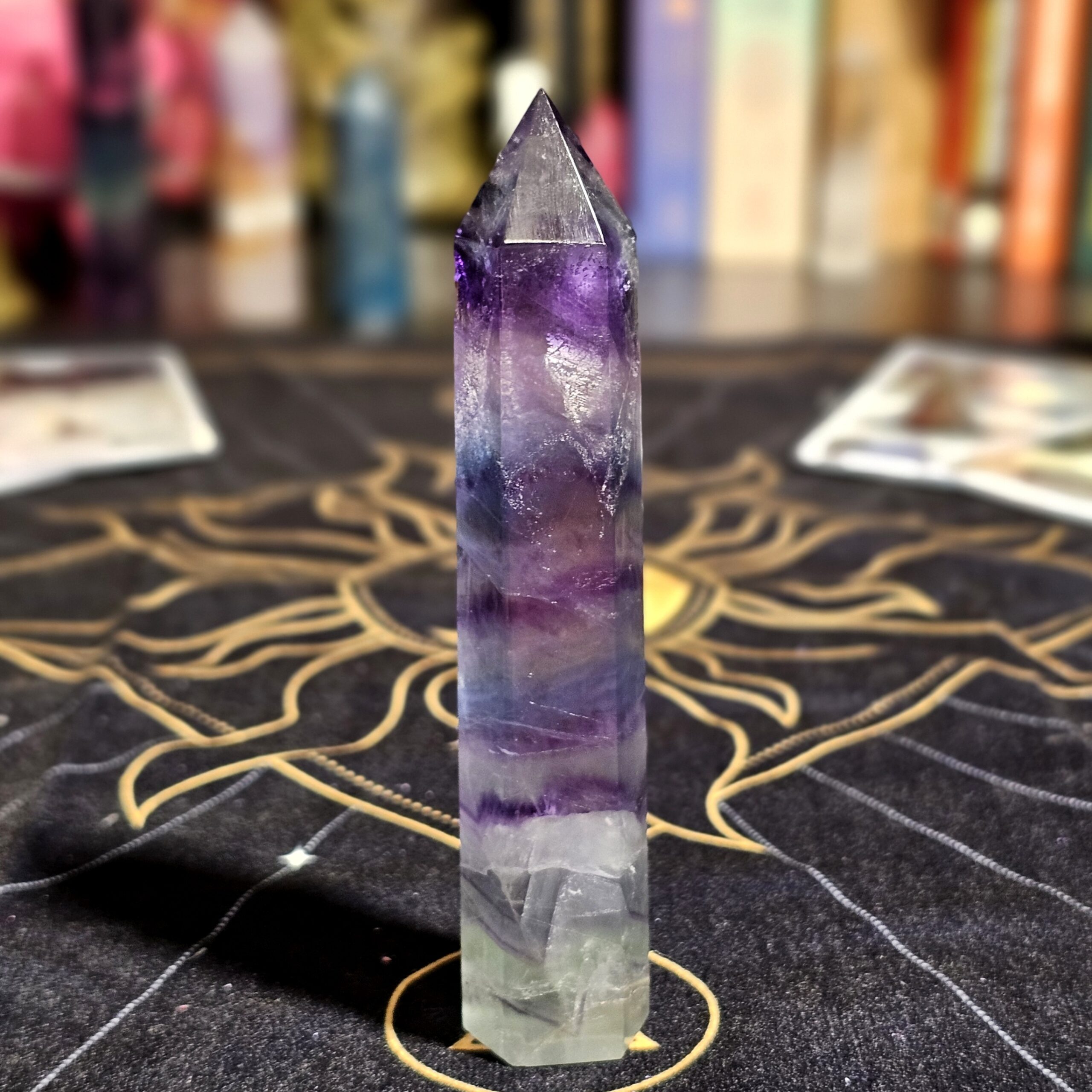 Rainbow Fluorite - Purple, Green, and Teal banded