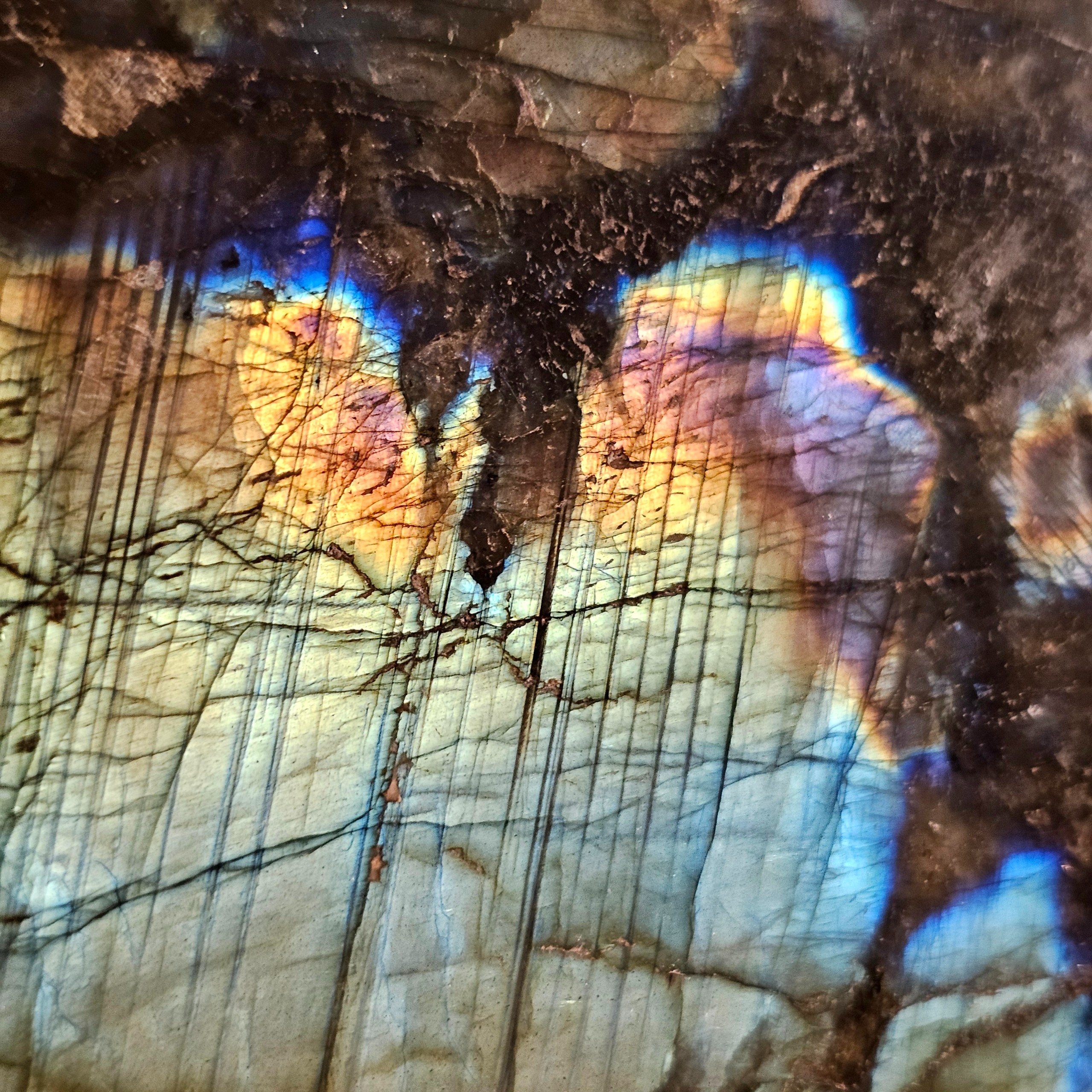 Labradorite Sunset Rainbow Flash Freeform ~3.15in - Image 6