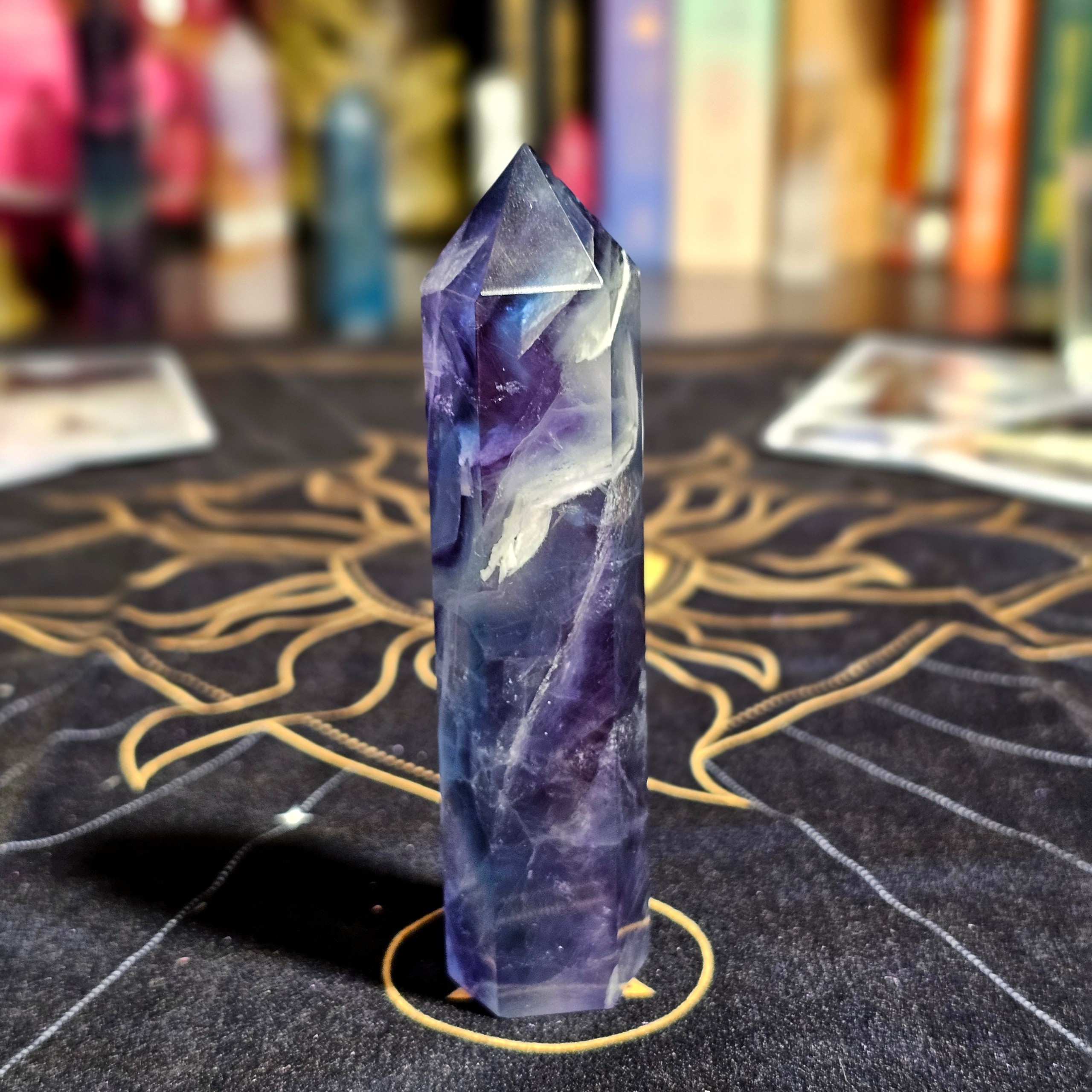 Rainbow Fluorite - Purple & Blue Cloud