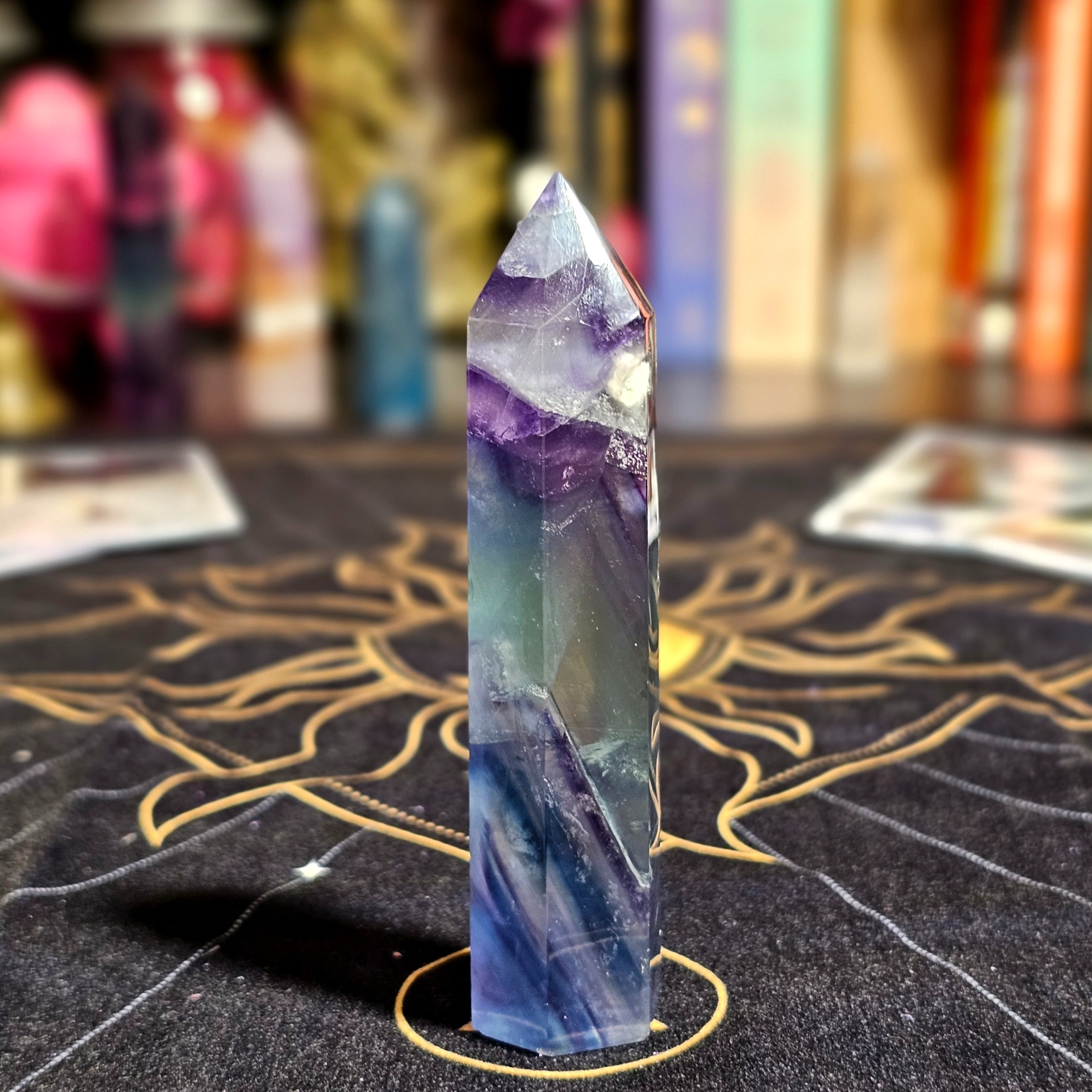 Rainbow Fluorite - Green, Blue, & Purple