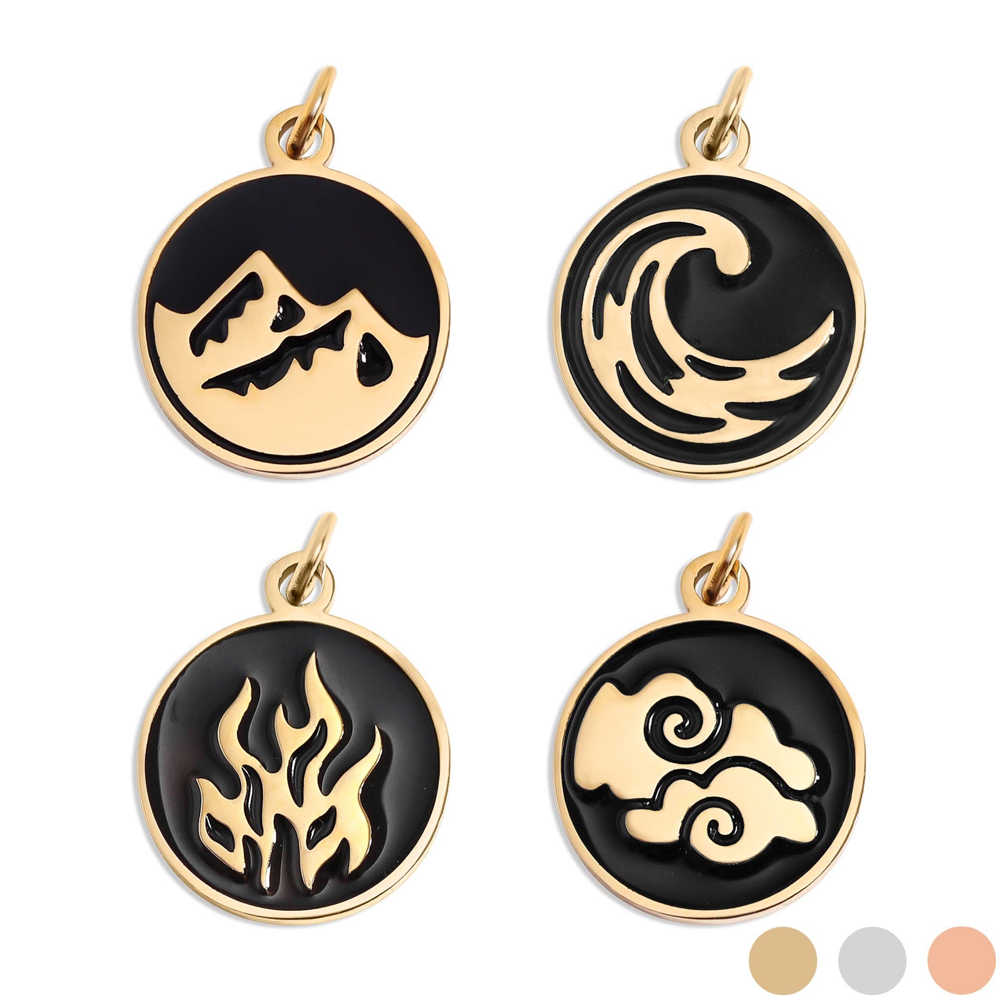 Elemental Pendant Necklaces - 18K Gold PVD - Image 2