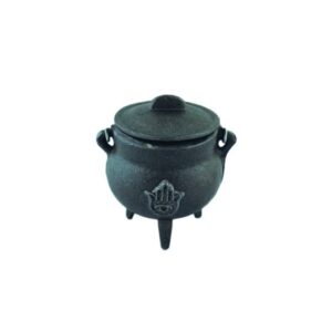 Cast Iron Cauldron - Hand of Hamsa (3.5 in.)