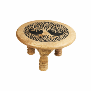 Wooden Altar Stool - Tree of Life (6 x 4 in.)