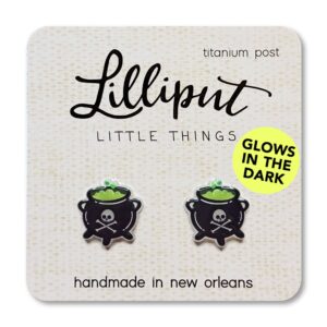 Lilliput Cauldron Earrings - GLOW IN THE DARK