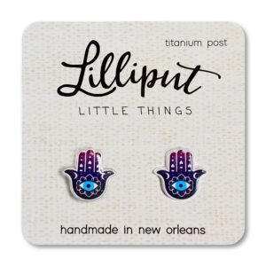 Lilliput Hamsa Hand Earrings
